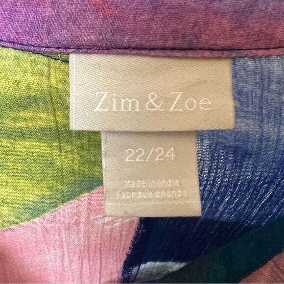 Avenue/ Zim & Zoe Splash Print Tunic, Size 22/24 - Picture 12 of 13